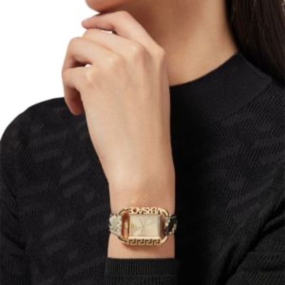 VERSACE Flair 26MM Stainless Steel & Leather Strap Watch - NWT - Picture 9 of 12